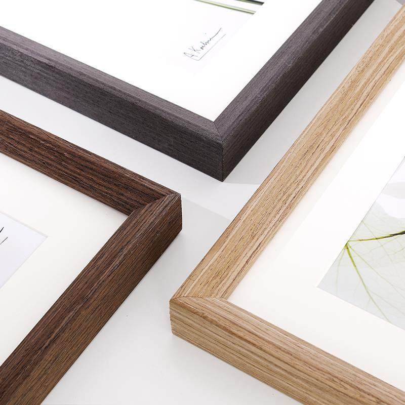 实木相框定制8K20A34大尺寸挂墙装裱北欧拼图立体相框多人证书框