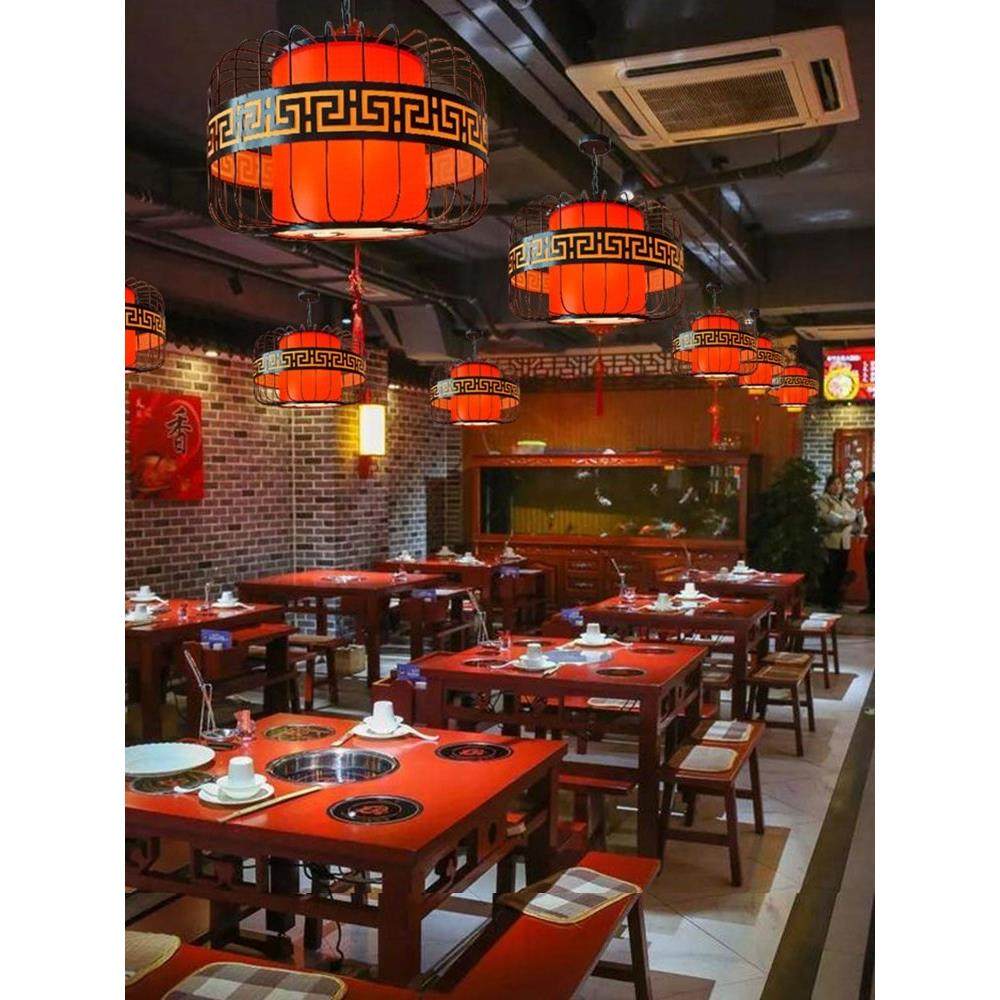 中式吊灯餐厅饭店灯火锅店灯笼吊灯带射灯中国风茶楼过道走廊灯,家装灯饰光源,酒店/宴会厅/餐饮吊灯,淘宝优惠券,粉丝福利购,淘宝优惠卷