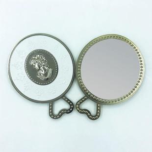 拉杜丽金属复古 欧式公主风手柄镜便携镜化妆镜随身小镜子