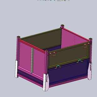 可定制折叠金属周转箱物料框产品储存废料铁屑箱零件框仓储笼铁框