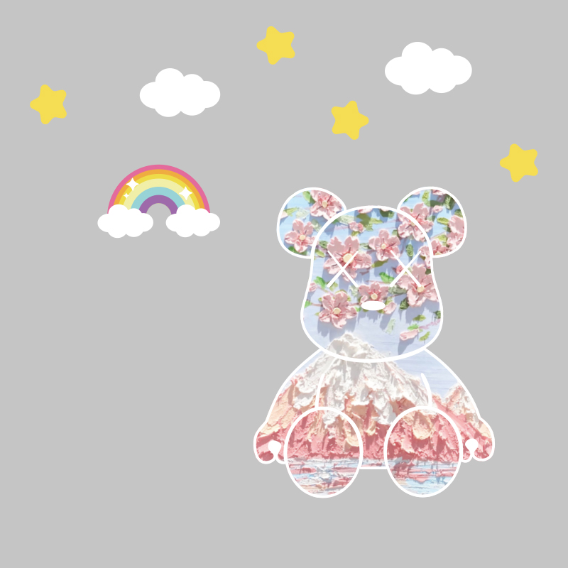 儿童房间布置装饰网红小女孩宝宝婴儿公主床头画改造公仔墙面贴纸