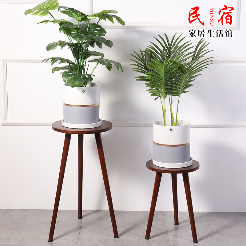 竹木花架单层客厅室内绿萝木架实木阳台多肉花盆架盆景置物架特价