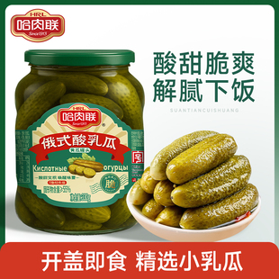 哈肉联正宗俄式酸黄瓜330g俄罗斯风味腌制乳黄瓜罐头开胃下饭菜