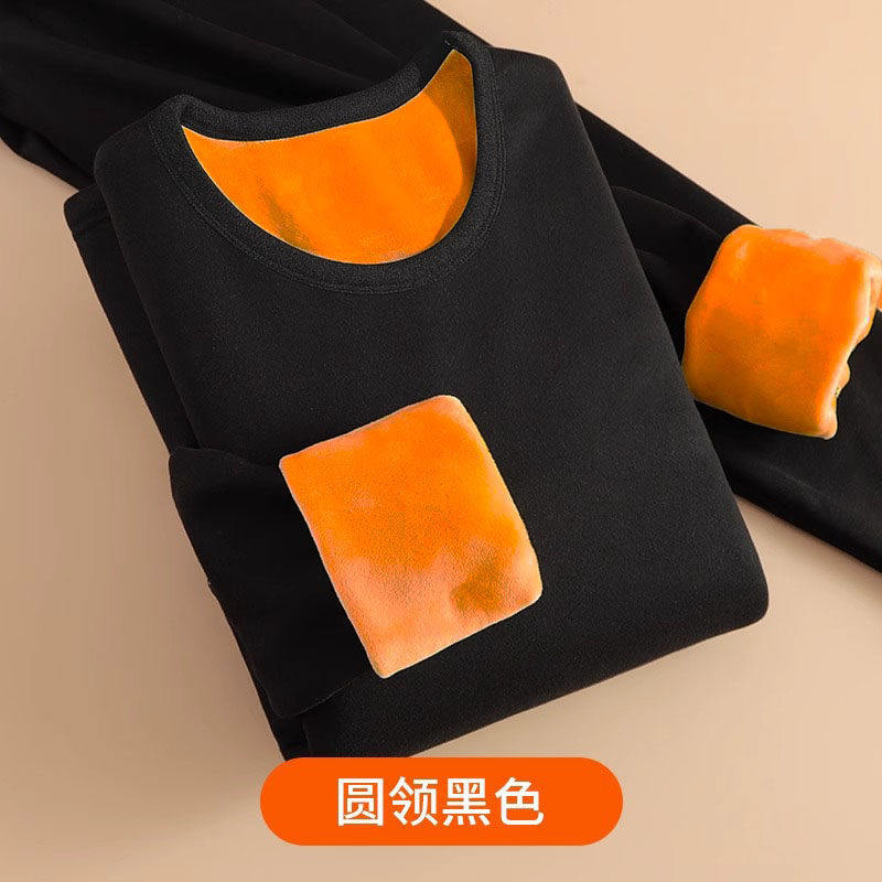 秋冬保暖内衣加绒加厚男女同款黄金绒加厚款秋衣秋裤大码保暖套装