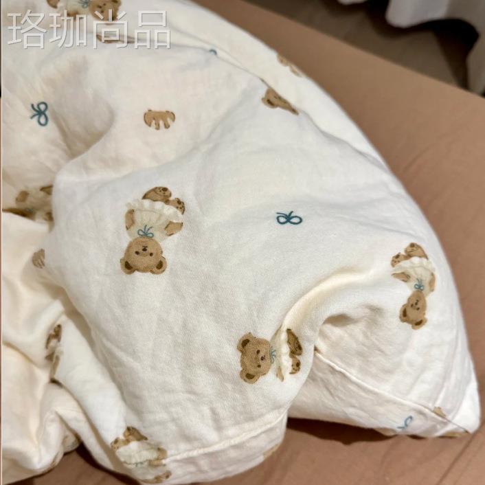 2025新款宝贝上新！母婴级全棉双层纱A类四件套纯棉纱布宿舍三件