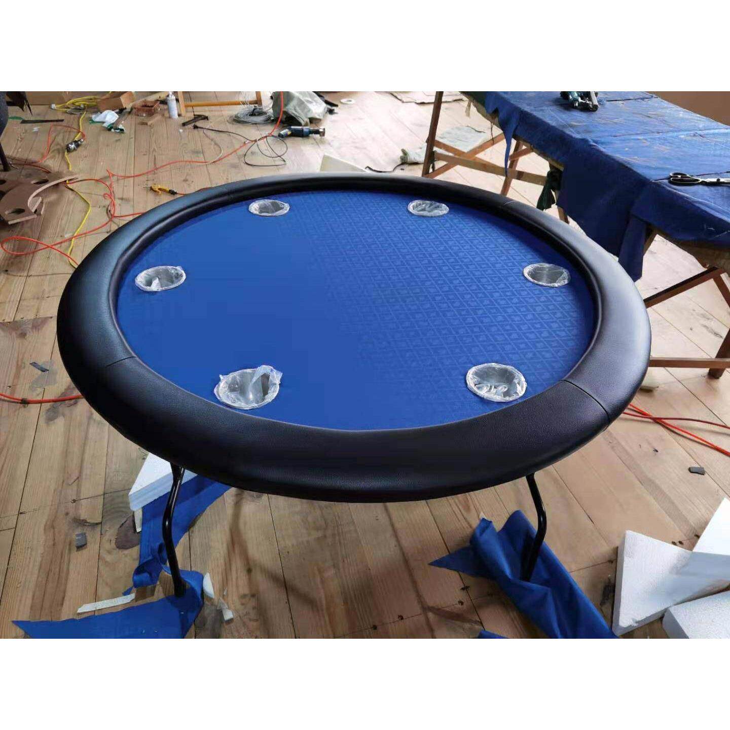 德州扑克桌可折叠圆桌 棋牌室专用 可定制筹码桌布布垫颜色尺寸