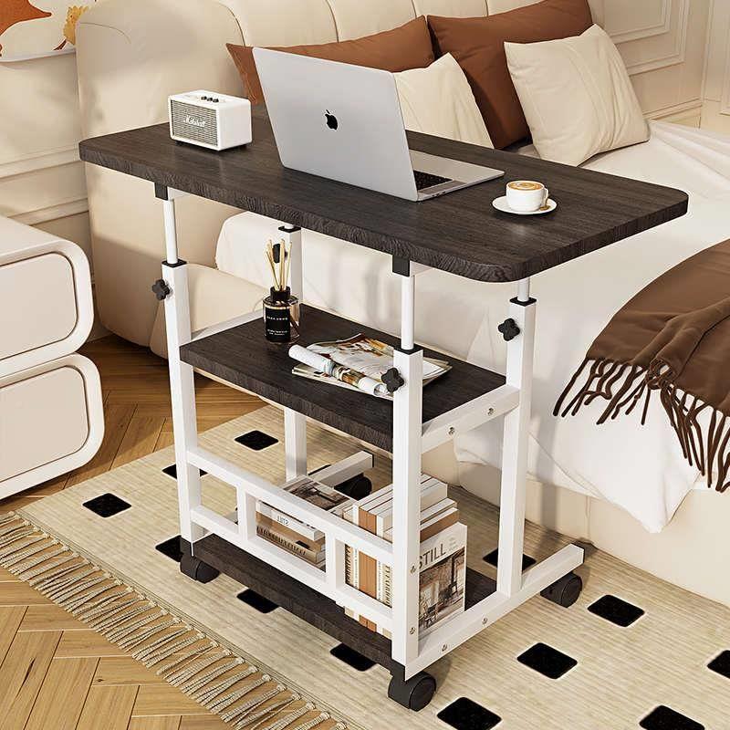 宿可舍升降电脑桌家用书移动桌桌板带床写字简易小桌子RHD轮边小