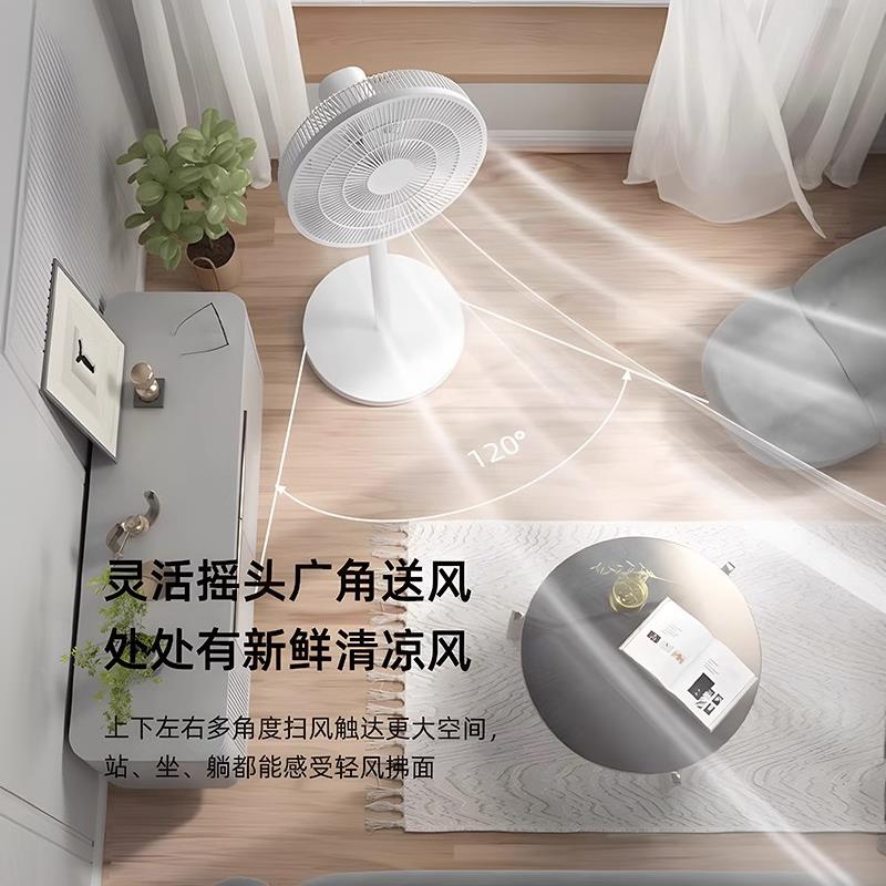 电风扇2024新款落地扇家用静音小型台式大风力卧室电扇客厅循环扇