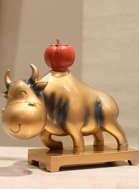牛市牛摆件装饰品艺术酒柜桌面客厅办公室开 业礼物茶桌家居工艺