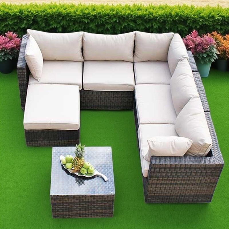 藤沙发组合户外家具转角休闲沙发藤编阳台沙发酒店庭院客厅藤沙发