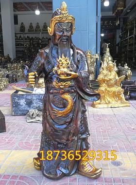 纯铜大号武财神佛像铜像关二爷关羽店铺开业招财礼品摆件风水铜器