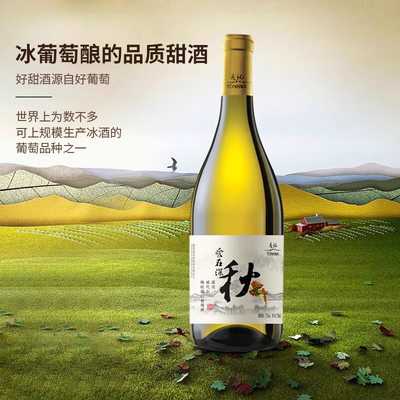 通化旗舰店 爱在深秋甜白12度740ml晚收威代尔葡萄酒甜酒婚庆婚宴