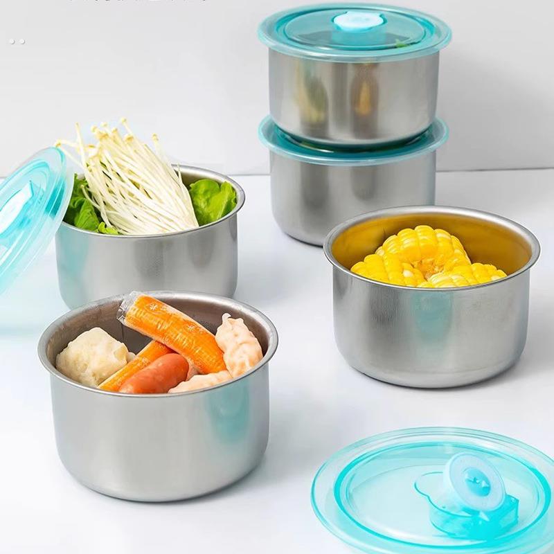 304不锈钢饭盒，0.5L电动饭盒通用配件，圆形密封盖便携式1升