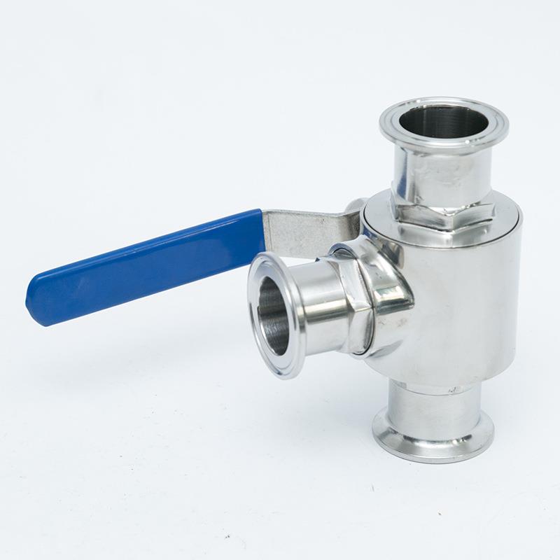 快装三通球阀 卫生食品级304/316 不锈钢三通球阀 手动快装球阀