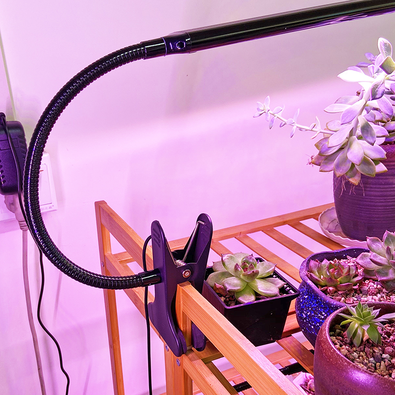 喜浪夹子万向金属软管花架灯管全光谱LED植物生长灯多肉绿植盆栽