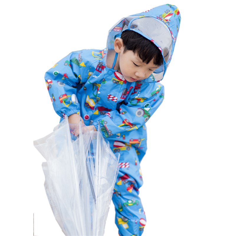 儿童雨衣男女童婴幼儿园小孩宝宝大帽檐防水春夏雨裤雨披连体装