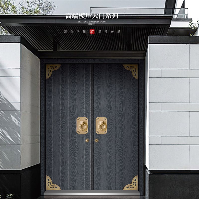 新款锌合金别墅农村堂屋自建房大门门卡门防盗门进户门仿铸铝