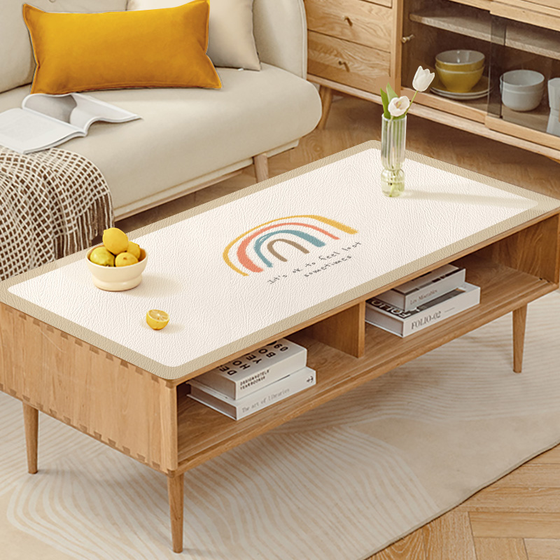 茶几桌布防水防油免洗防烫PC桌面皮革餐桌垫家用长方形台布