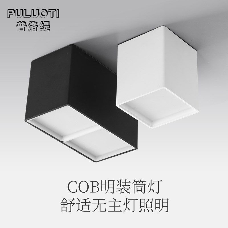 普洛缇灯明装吸顶客厅过道方形格栅