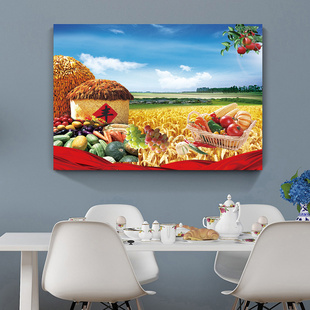 五谷丰登图  装饰画麦穗稻谷挂画壁画饭馆画 稻田丰收挂画