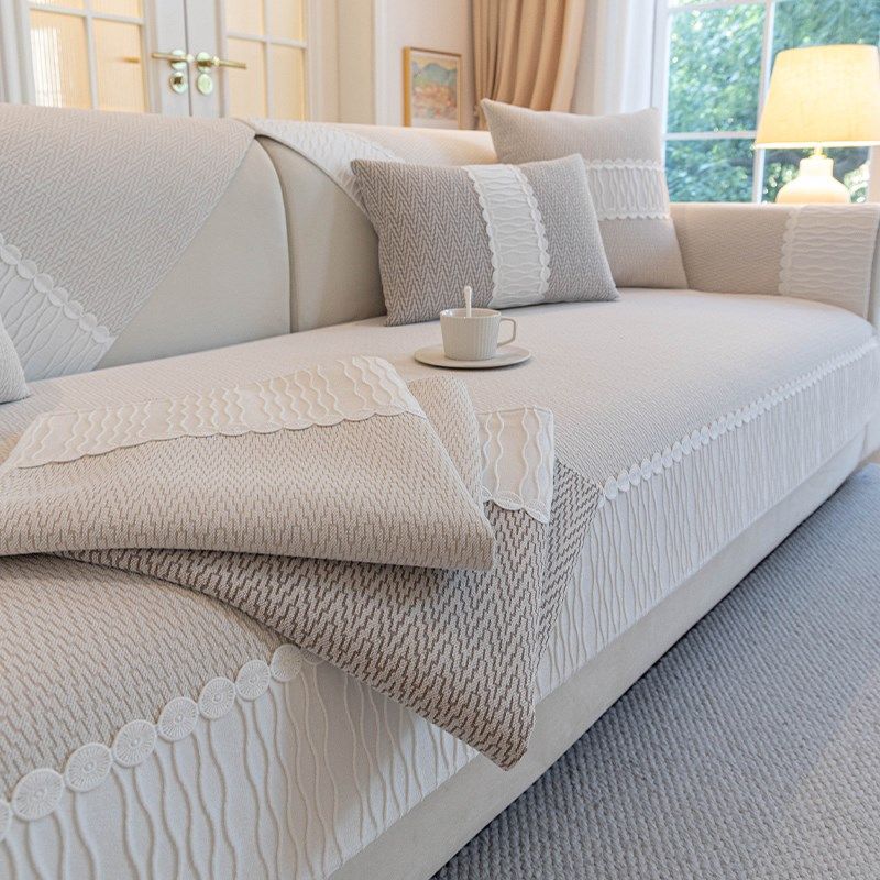 轻法式奶油风沙发垫四季通用新款坐垫防滑皮沙发罩级盖布,居家布艺,沙发垫,淘宝优惠券,粉丝福利购,淘宝优惠卷