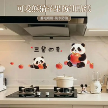 厨房防油污贴纸防火耐高温静电透明墙纸防水油烟机墙面加厚墙贴膜