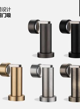 pollard 黄铜门吸黑色墙吸门碰地吸门阻卫生间吸门器全铜门挡防撞