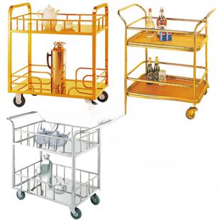 不锈钢酒水车手推车金色服务车4s店茶水车酒店酒楼送餐车暖水瓶车