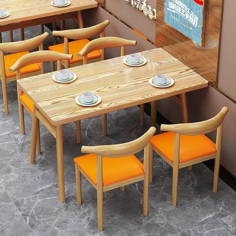 桌子餐饮商用奶茶汉堡店桌椅套装快餐店面馆出租房家用小户型饭桌