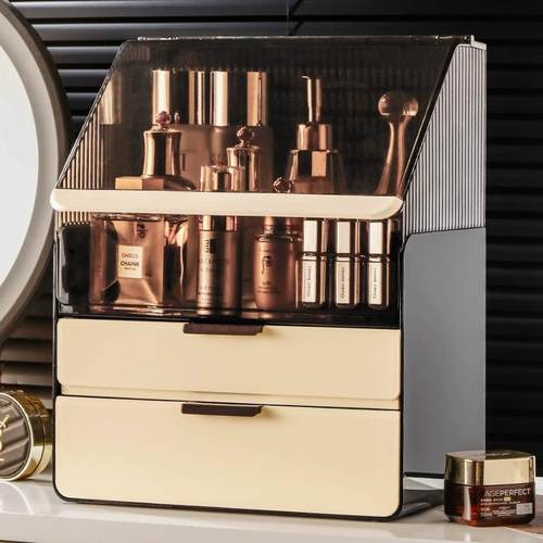 化妆品收纳盒桌面高级感亚克力梳妆台抽屉式整理香水护肤品置物架