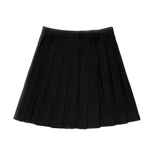 纯色裙 春日部 绀色黑色百褶裙jk制服正统女优等百搭下裙
