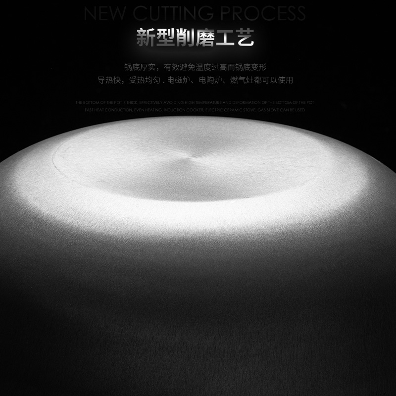 中轶加深双耳炒锅炖锅平底生铁锅加厚铸铁锅气电通用不粘锅无涂层