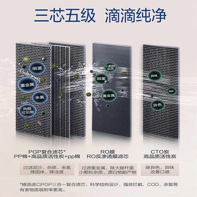 沁园净水器家用直饮厨房自来水UR-Q5643/5543/5343反渗透线下高端