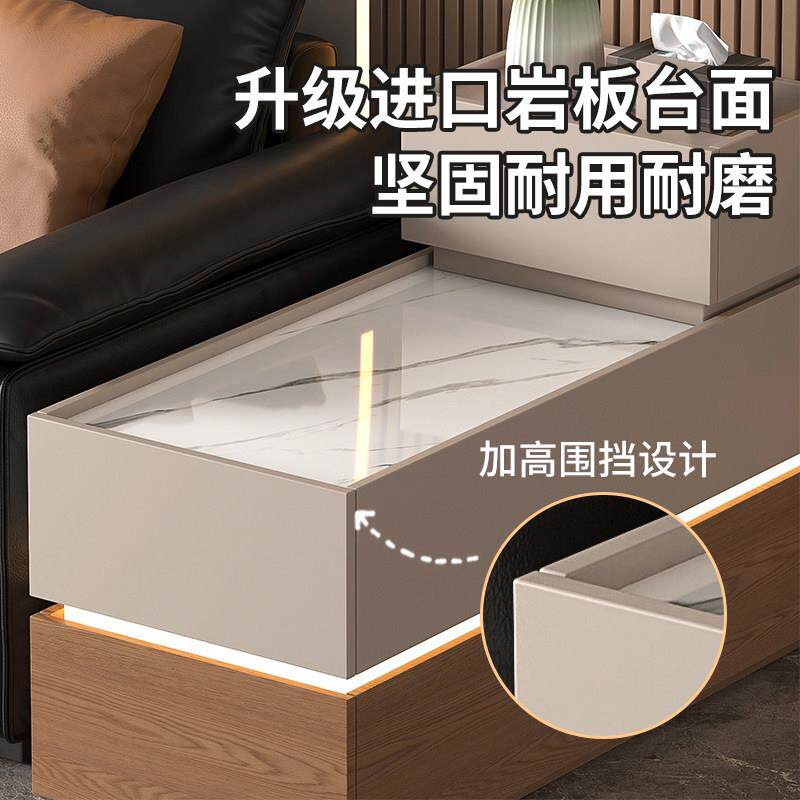 沙发边柜侧边柜边几客厅2026新款实木岩板小茶几小桌子茶水柜边桌