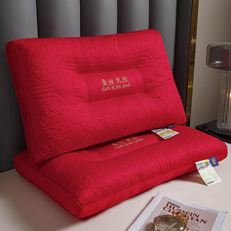 大红色枕头枕芯一对装新婚喜庆结婚陪嫁礼物枕芯单人枕护颈椎助睡