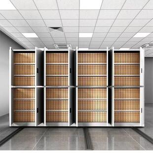 钢制轨道密集柜档案室密集架电动智能移动资料柜手摇式密集档案柜