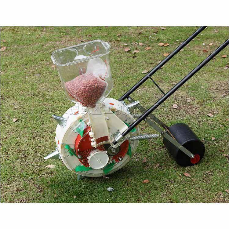 手推式滚轮播种机走路式播种种植机9嘴式农作物颗粒种子点播机