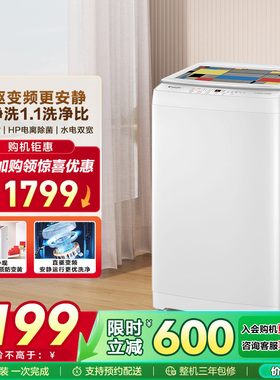 直驱变频海尔智家leader统帅防缠绕12kg租房波轮洗衣机全自动556