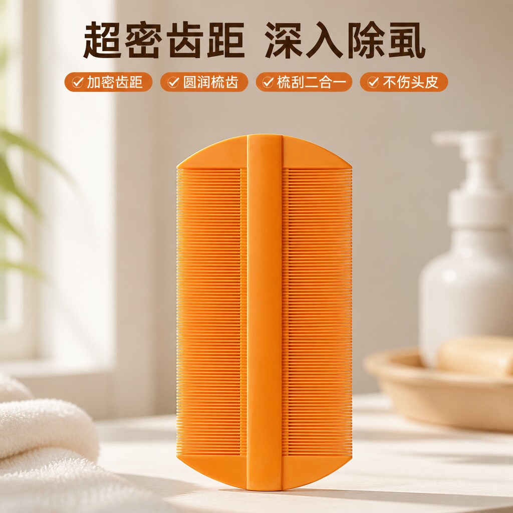 篦子超密虱子梳加密齿梳子篦子儿童刮头去虱子头发除头屑头虱子梳