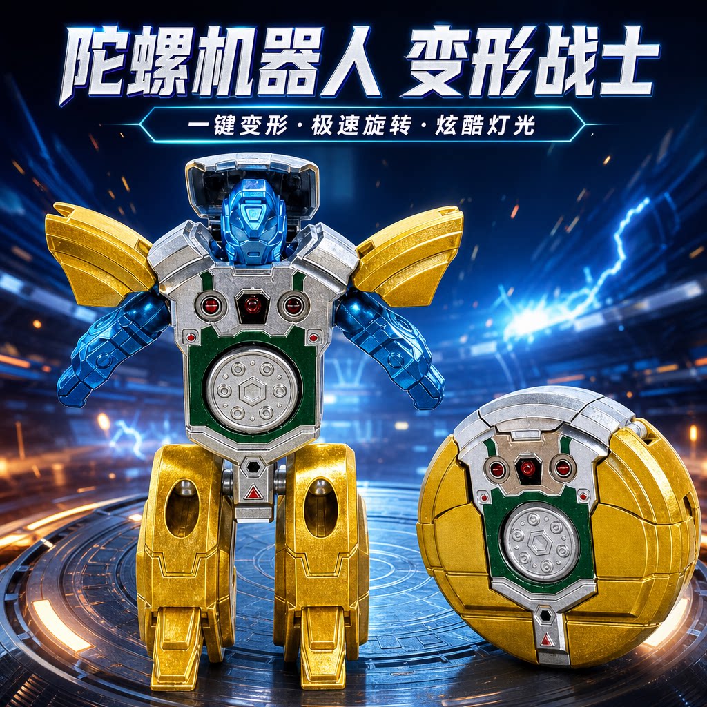 指尖陀螺玩具可变形机器人