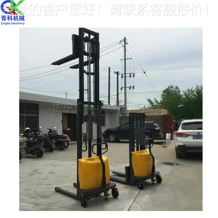 液压电动堆高车 手推式仓库升高车 站架式车间装卸堆垛托盘叉车