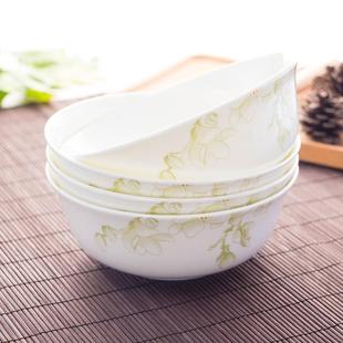 大号米饭沙拉碗4只装 家用骨瓷6英寸吃面碗大碗汤碗家用陶瓷碗套装