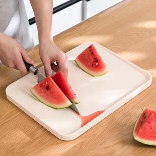 家用双面砧板防霉抗菌切水果蔬菜生肉熟肉塑料切菜板斜面防溢案板