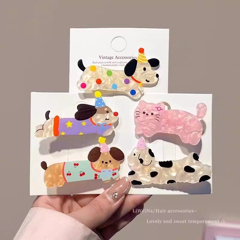 卡通可爱小狗发夹女前额侧边刘海夹碎发鸭嘴夹子发卡儿童头饰夏季,饰品/流行首饰/时尚饰品新,发饰,淘宝优惠券,粉丝福利购,淘宝优惠卷