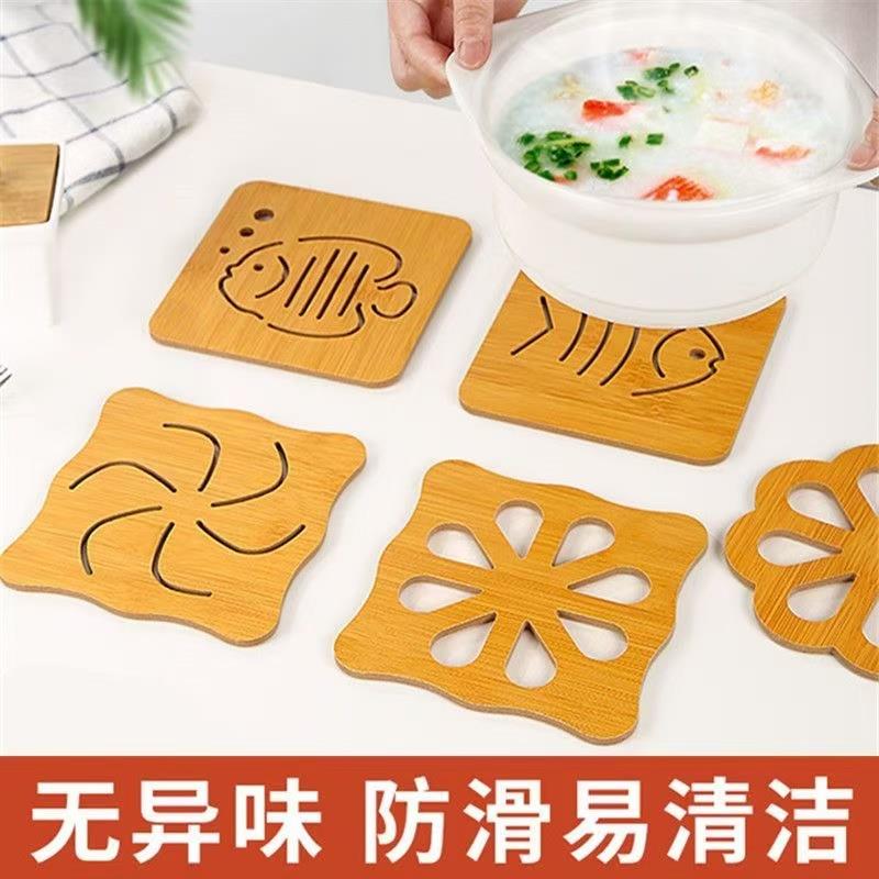 木质隔热垫餐桌垫子隔热防滑砂锅防烫垫盘子垫杯碗垫多功能餐桌垫