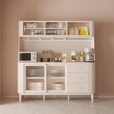 2025新款轻奢实木餐边柜靠墙一体客厅收纳柜高级感家用成品茶水柜