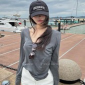 STUDIO 云朵面膜T 圆领正肩长袖 TITI 轻薄T恤基础打底衫