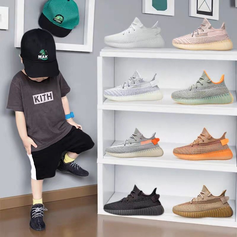 莆田鞋纯原述灿椰子Yeezy 350 V2白满天星透气男女运动休闲跑步鞋