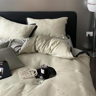 高档夏季 轻奢侘寂风60s兰精天丝四件套 丝滑床单被套绸缎裸睡被套