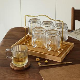 玻璃杯子高硼硅大容量喝水杯家用套装 日式 简约耐高温泡茶杯啤酒杯